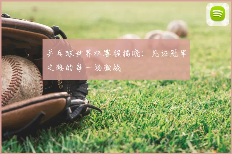 乒乓球世界杯赛程揭晓：见证冠军之路的每一场激战