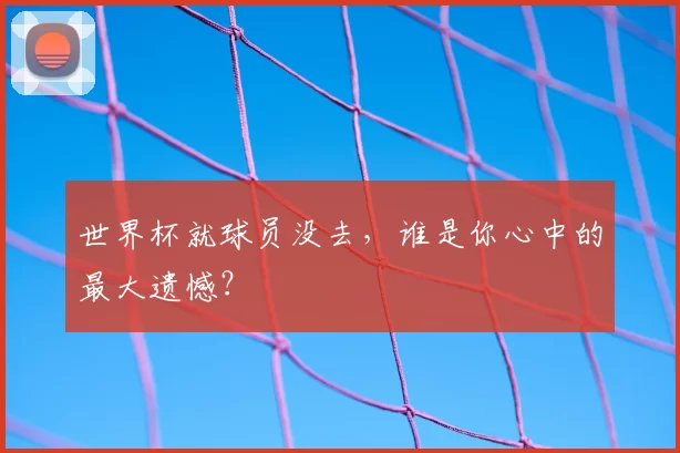 世界杯就球员没去，谁是你心中的最大遗憾？